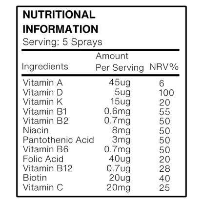 Adults Orange Multi-Vitamin Spray